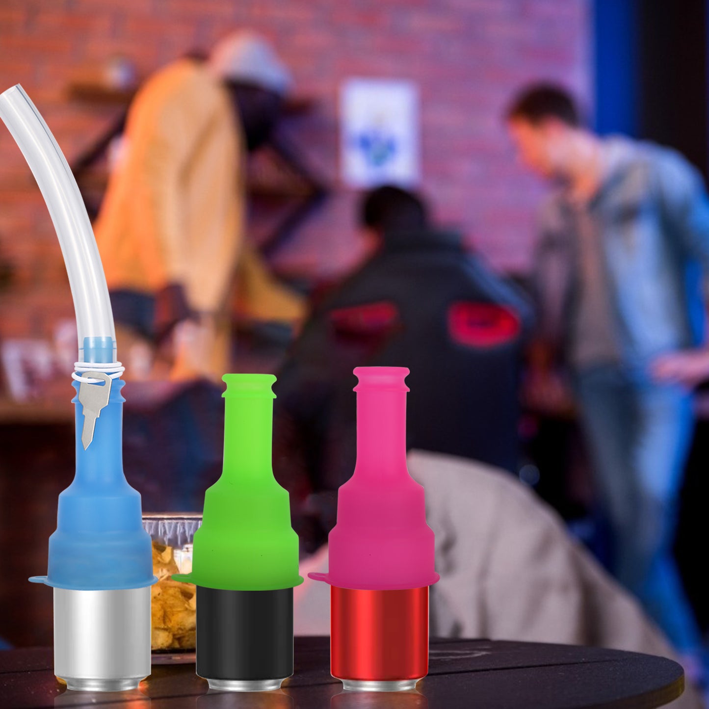 HEBEERNEW Beer Bong Funnel Portable Beer Shotgun Toll for Parties Can Drinking Straw for Beer, Soda, Drinks Great Beer Shotgunning Tool with Key