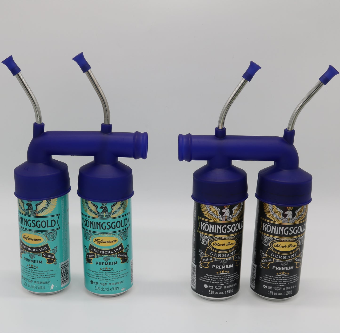 HEBEERNEW DOULE CAN BEER SNORKEL