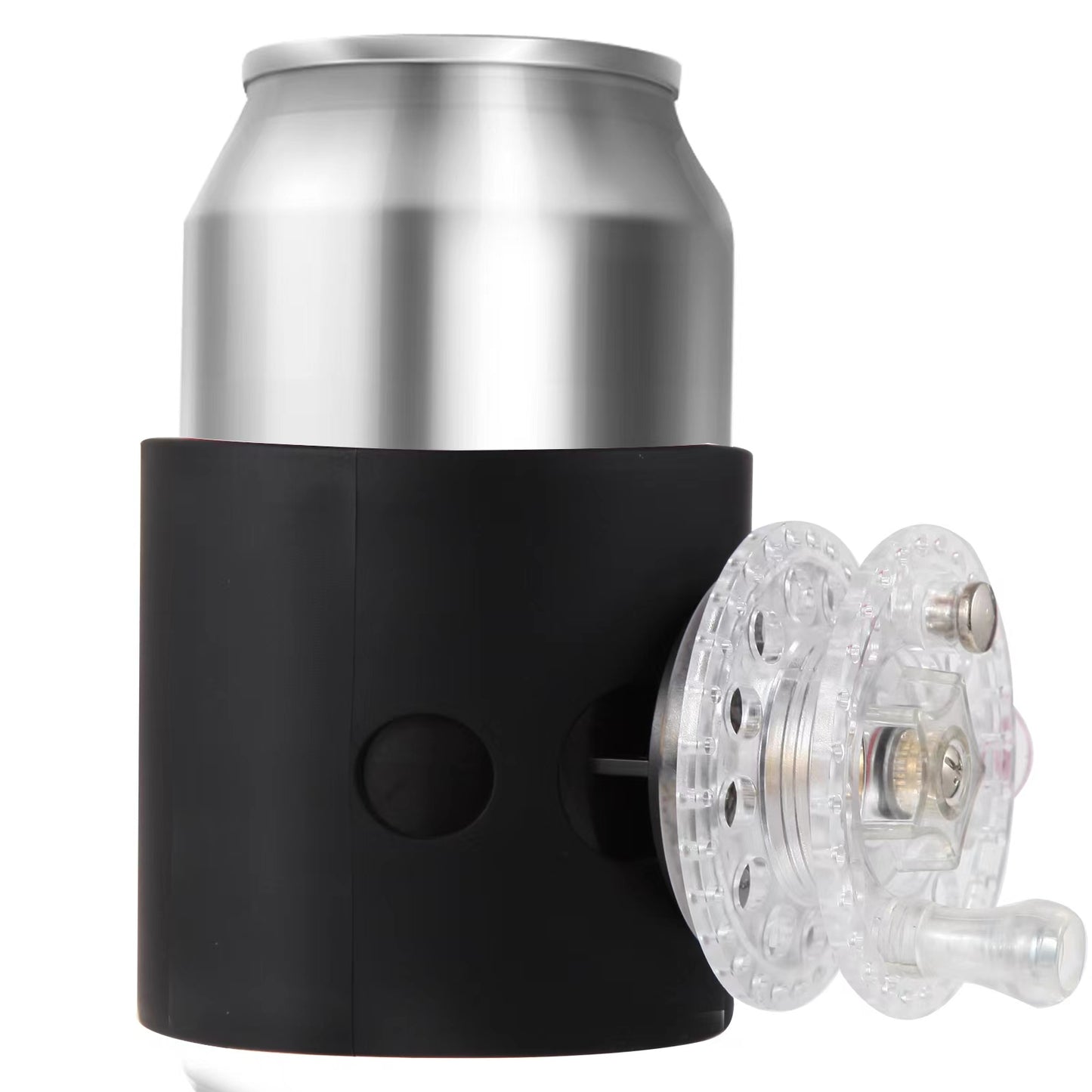 HEBEERNEW CAN HOLDER WITH FISHING WHEEL GREAT GIFT FOR FATHER DAYS