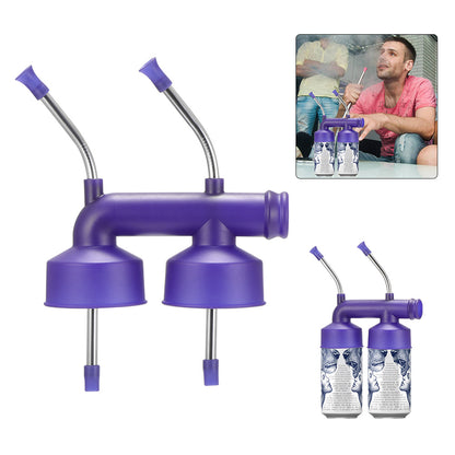 HEBEERNEW DOULE CAN BEER SNORKEL