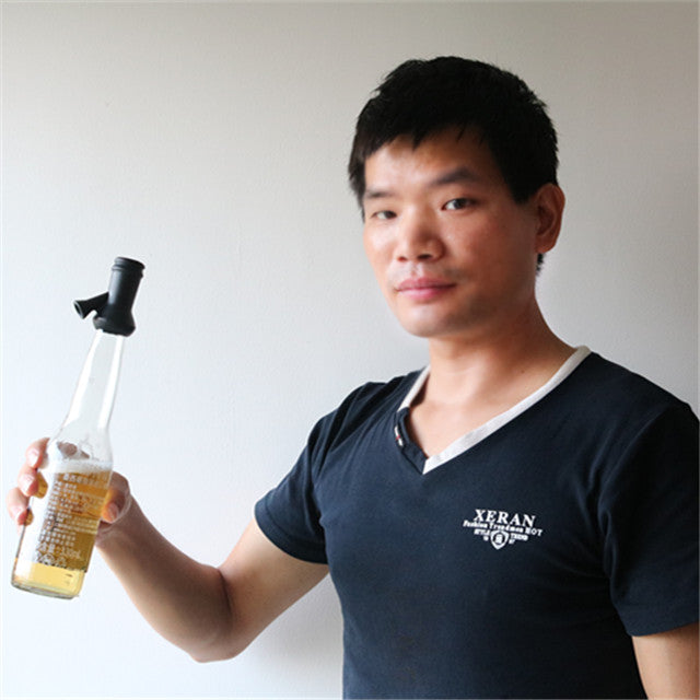 HEBEERNEW silicone beer chug for party drinking speed your drink experience black boyfriends red black
