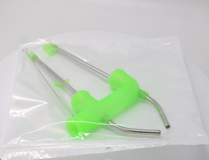 HEBEERNEW double beer bottle snorkel mixer drinks tool for bar party pregame gift