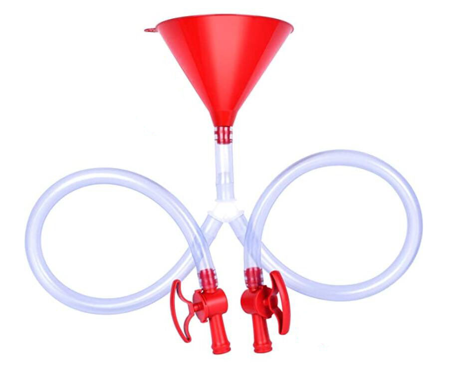 HEBEERNEW Beer Bong Funnel with Valve 2.8 feet Tube Drinking Games Beer Funnel for Music Festivals Parties Beach Entertainment Beer Game