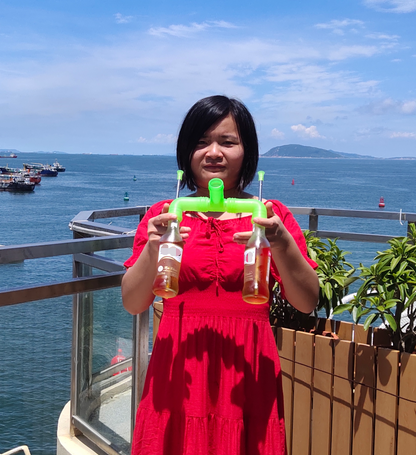 HEBEERNEW COMBO BEER SNORKEL WITH ADAPTER DRINKING TWO BOTTLES BEERS