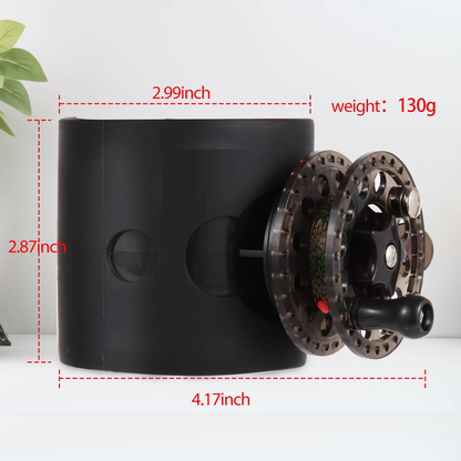 HEBEERNEW CAN HOLDER WITH FISHING WHEEL GREAT GIFT FOR FATHER DAYS