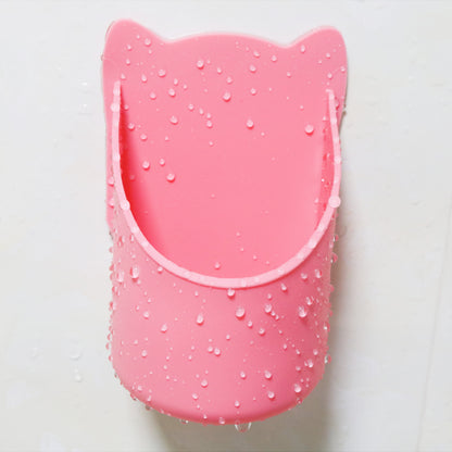 HEBEERNEW silicone shower beer holder bottles glasses cans rack for home girls gifts pink