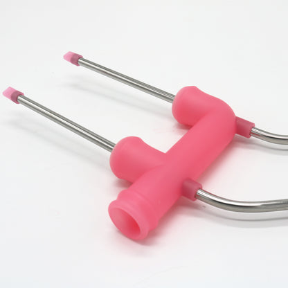 HEBEERNEW double beer bottle snorkel mixer drinks tool for bar party pregame gift