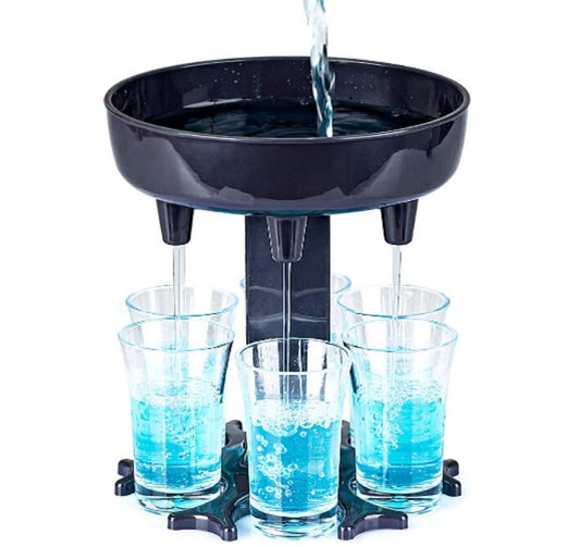 HEBEERNEW Plastic 6 shots dispenser holder wine beverage home party gifts bar