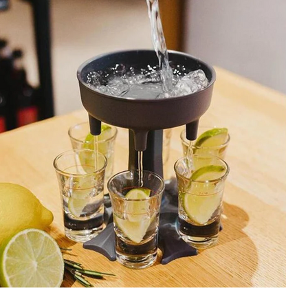 HEBEERNEW Plastic 6 shots dispenser holder wine beverage home party gifts bar