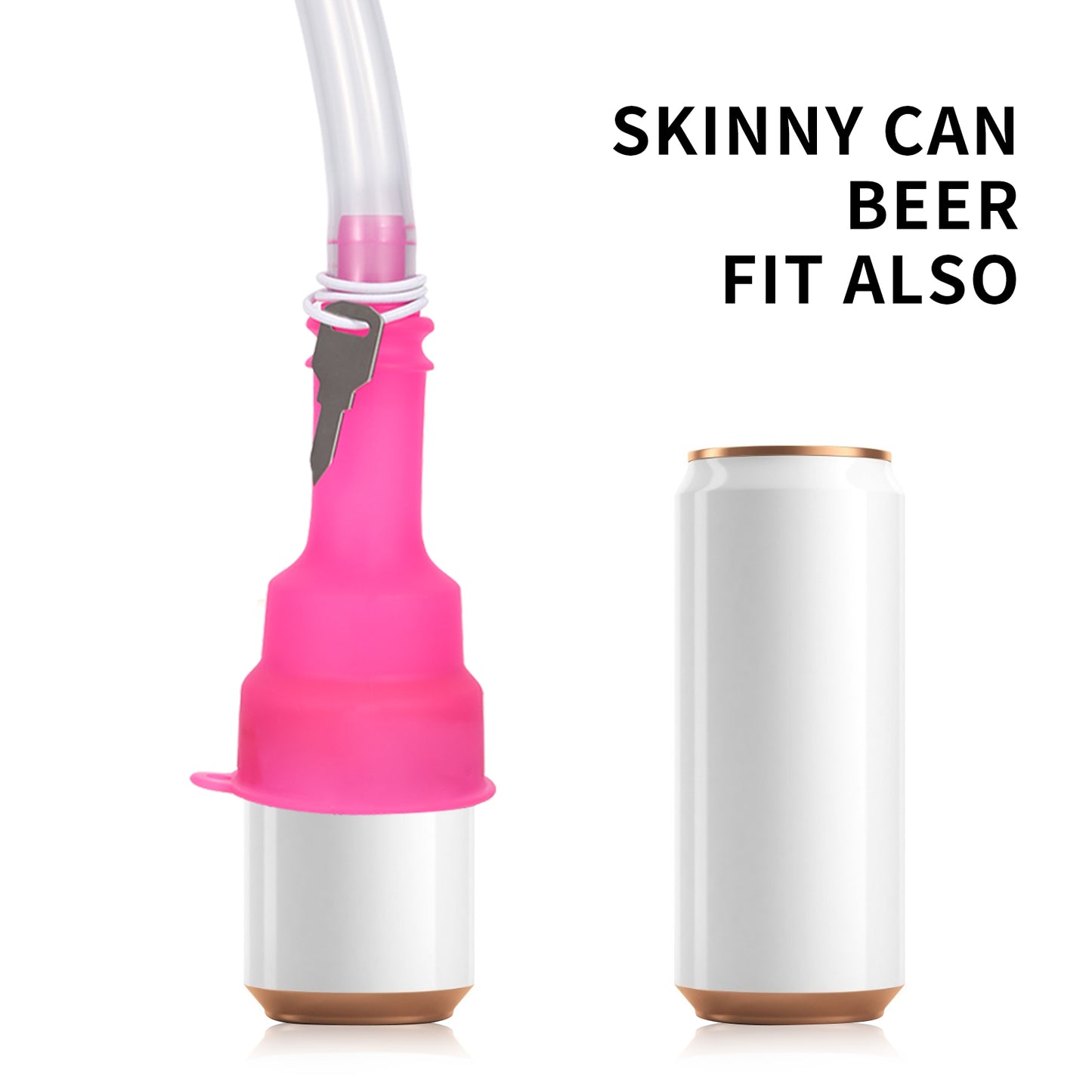 HEBEERNEW Beer Bong Funnel Portable Beer Shotgun Toll for Parties Can Drinking Straw for Beer, Soda, Drinks Great Beer Shotgunning Tool with Key